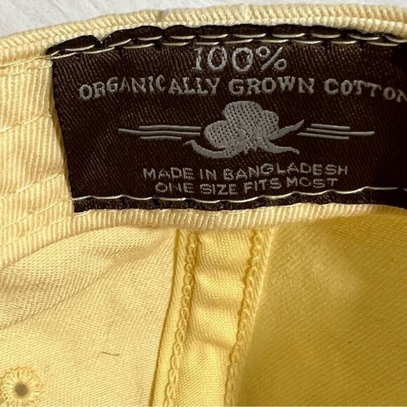100% Organically Grown Cotton Yellow "Tree Hugger" Baseball Hat -- OS - Picture 8 of 8